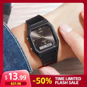 SKMEI Fashion Square Watch 32mm Retro Design Dual Screen Analog Digital 50m Waterproof 22g Stopwatch Sunday Date Alarm Unisex Must-Have for Fashion Enthusiasts