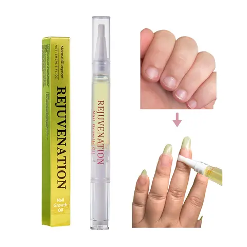 Natural Nail Growth Oil Strengthening, Brightening Moisture Cuticle Oil Pen For Growth Nourishing Dry Nail Strengthener Serum for Weak and Brittle Nails Manicure Treatment Oil