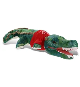 DOLLIBU 24" Polyester Green Alligator Stuffed Plush Toy - Wild Series, Red "I Love You" Shirt, Romantic Bedroom Accessories