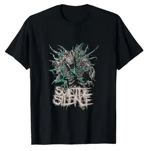 Vintage SUICIDE SILENCE Band Black T-Shirt Men's Sweatshirt, Gift for Fans Cotton Unisex Men's T-Shirt