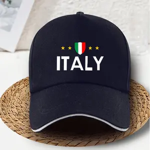Adjustable Navy Blue Baseball Cap with Italy Flag & Bold ITALY Print - Soft Polyester Unisex Hat for Men & Women, Machine Washable Casual Sporty Design for Easter Valentine's Day Ramadan, Everyday Headwear