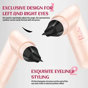 Rotating Eveliner Pen-Dual-Head Design with Wing Stamp, Quick-Dry, Long-Lasting, Smudge-Proof for Easy Cat Eye, Sharp Winged Lines & All-Day Makeup Wear