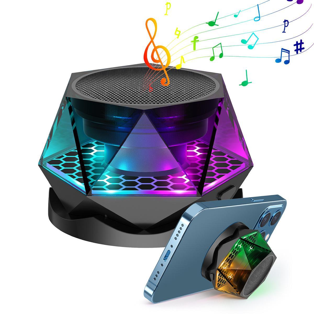 Portable Bluetooth Speaker with Multi RGB Color Light Show, Night Light Speaker, Wireless Magnetic Speaker, LED Colors Auto-Changing,TWS,Perfect Mini Speaker for Home, Outdoor (Multicolor)