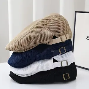 Beige Knit Newsboy Hat, Neutral Beige Style for Sports, Leisure Travel & All-Season Use, Beige Knit Hats, Neutral Beige Hats