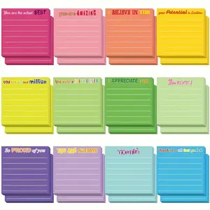 Inspirational 3x3" Sticky Notes - Encouraging & Motivational Message Pads, Versatile Usage - Perfect Appreciation Gift for Friends, Colleagues, Family, School & Office Use