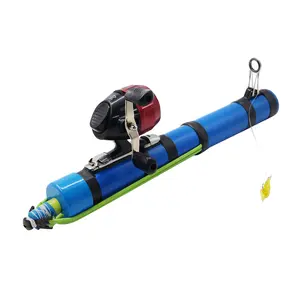 Professional dropper for fishing baits. Outdoor Bait - Throwing tool. Rubber - Band Catapult. Works with fishing reels.