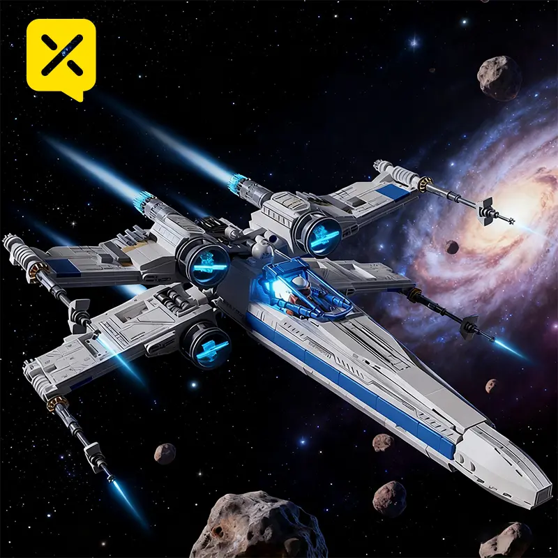 Space Fighter Jet DIY Model Bricks 1271PCS Moc Building Blocks Education Toys Birthday Gifts Christmas Gifts for Kids