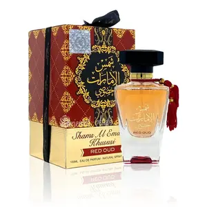 Ard al Zaafaran Shams Al Emarat Khususi Red Oud Unisex Eau de Parfum Spray 3.4 Ounce with Mandarin Orange & Orange Notes