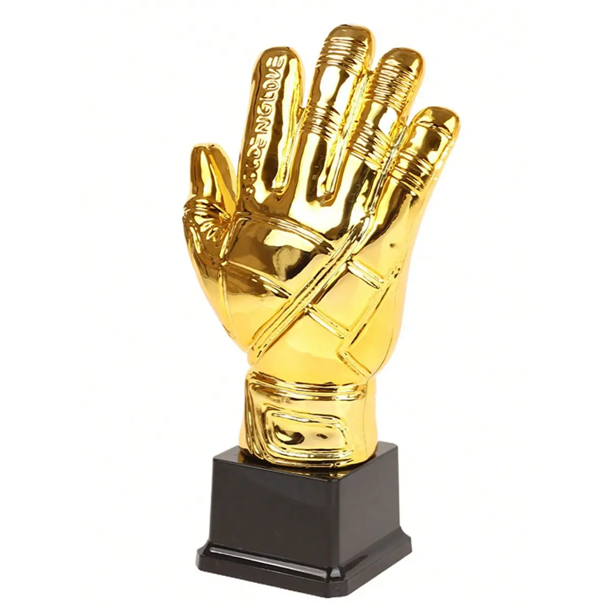 1 PC Plastic Award Trophies Goalkeeper Trophy, Glove Shape Soccer Match Awards, Ideal for Office & Kindergarten Events, Sports Trophy Statue