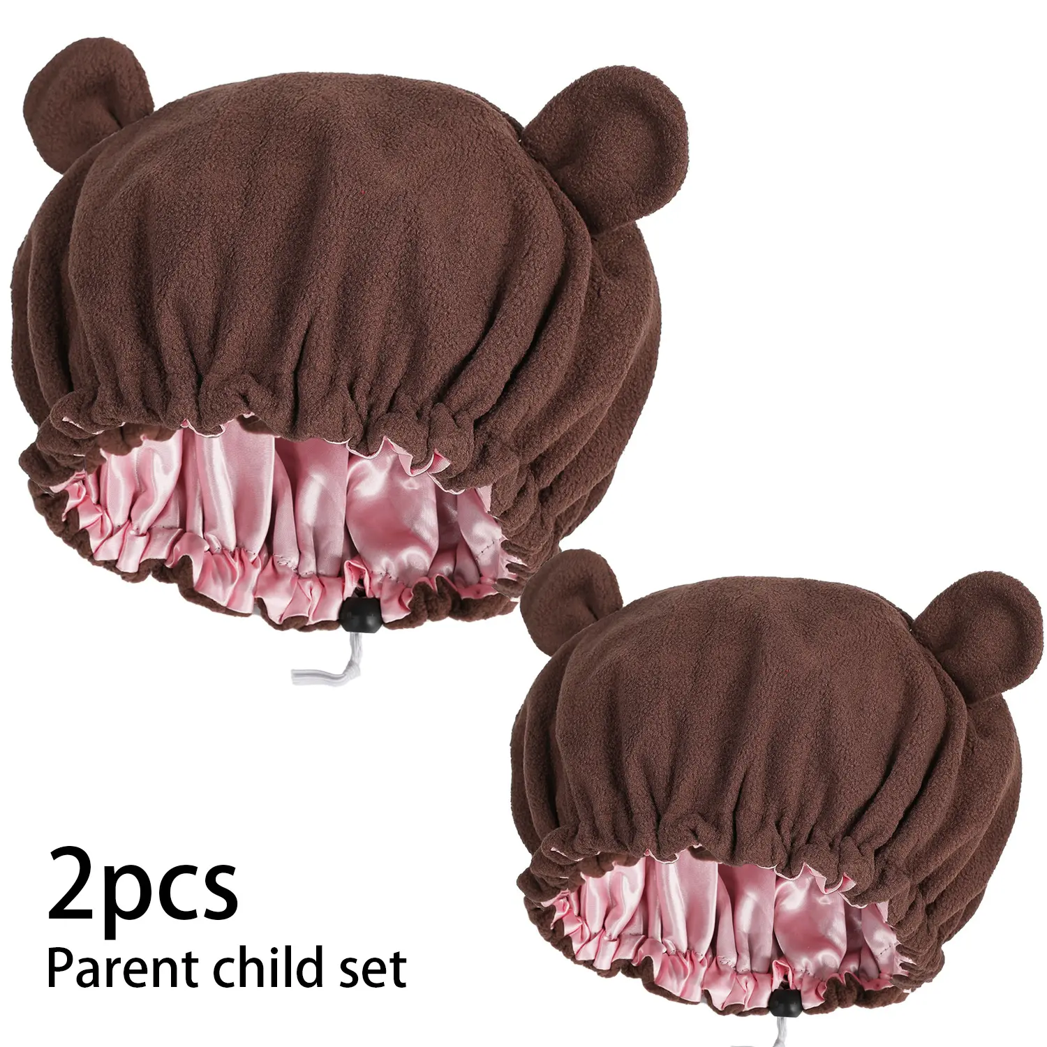 Soft Cute Bear-Devil Ears Haircare Sleep Hat, Warm Comfortable Night Cap for Cozy Nights Sleepwear