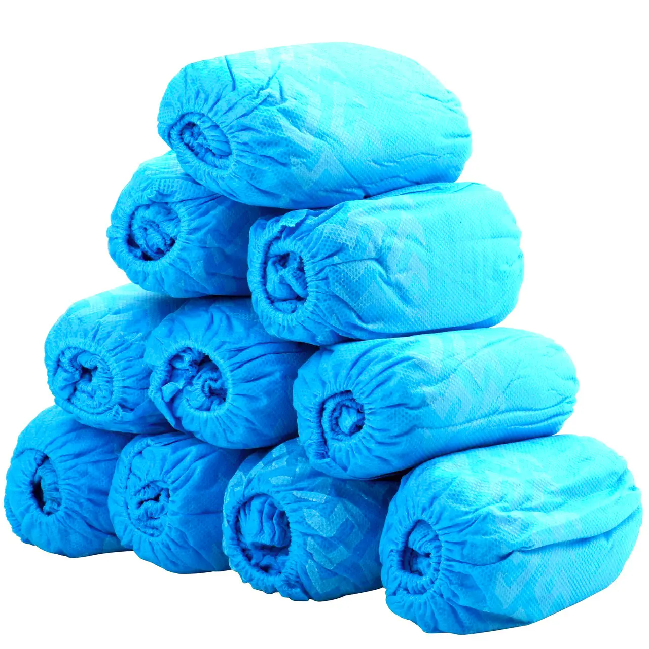 G & F Products PVC Disposable Boot & Shoe Covers Bulk Pack (100 Count/50 Pairs) - Waterproof, Durable, Non-Slip, Non-Toxic, Recyclable, Blue, Stretchable for Footwear Protect Up to US Men's 11/US Women's 13, Stretchable Fit