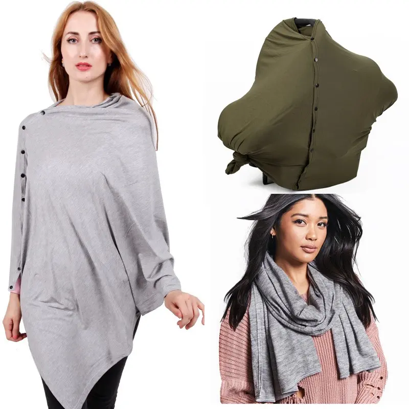 Maternity Nursing Cover Breathable Lightweight Breastfeeding Cover Wrap Shawl Scarf Poncho Full 360 Mom