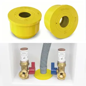 YMS 2 Washing Machine Drain Plug, Silicone Rubber, Black, Fits 1"~1.5" Inch Hose Inlet and 2 Inch box Outlet, Easy to Install, Seals and Secures Drain Hoses, Ideal for Laundry Room