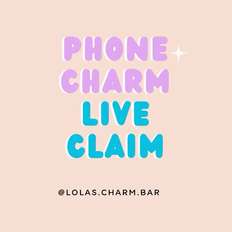 Phone charm with Acrylic Flatback