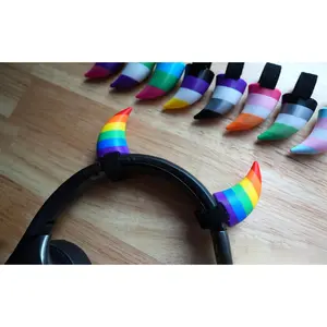 Pride Flag Devil Horns for Headphones Pride Flag Devil Horns for Headphones