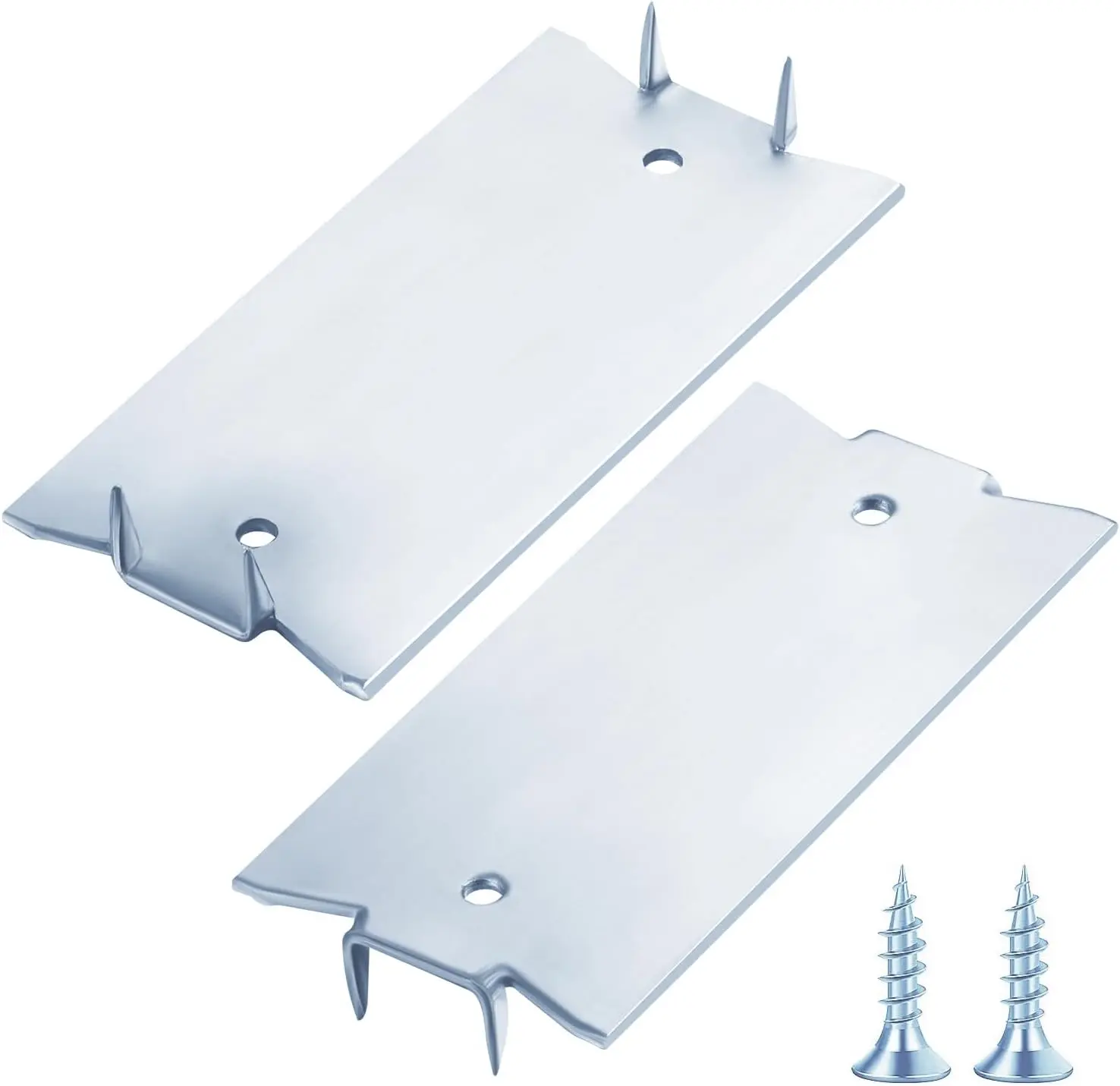 (30 pcs) Zinc 1.5X3 Inch 16-Gauge Anti- Protection Plate Shield,  Plate for  Studs, Steel  Wire Protector Plate with  Pointed Prongs for Protection Plumbing and Wiring
