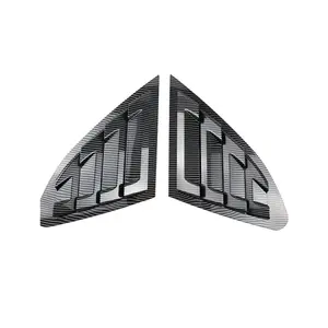 Rear Window Louvers for Malibu 2016-2024, 2PCS Sporty Carbon Texture Car Sunshade Outside Car, Peel & Stick Easy Installation, UV Protection, Privacy Boost Exterior Accessory