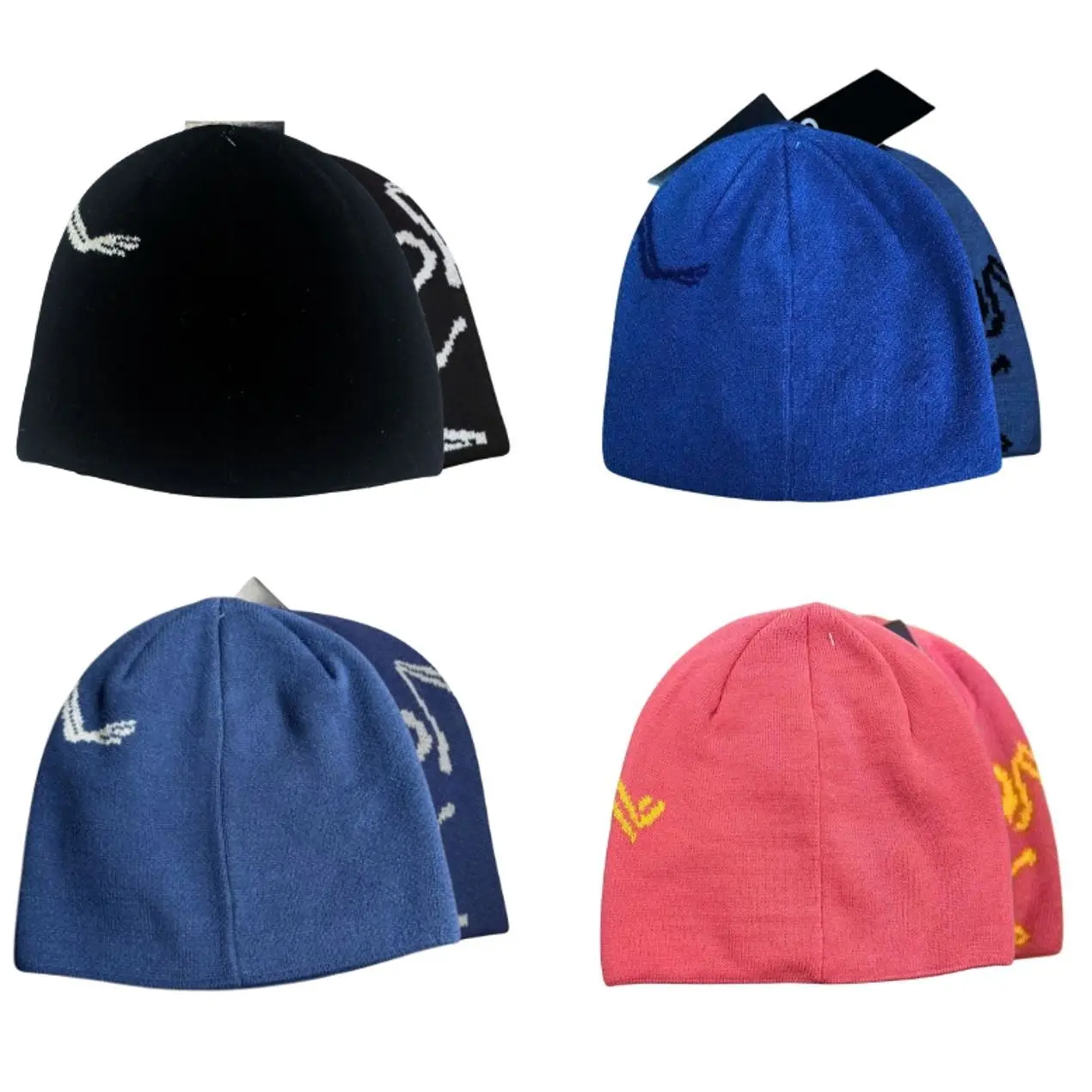 Unisex Knit Beanie with Bold Graphics & Replica Figure - Warm Soft Acrylic Winter Hooded Hat for Skiing, Outdoor Sports, Street Fashion, Every Day