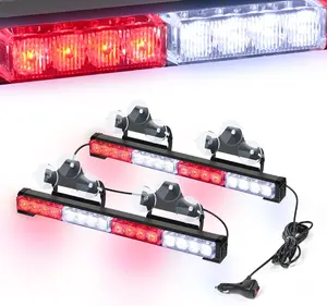 Nilight Traffic Advisor Strobe Light Bar 2 in 1 17Inch 32LED 23 Flash Patterns Directional Safety Lights with Cigar Lighter on Trucks Construction Vehicles