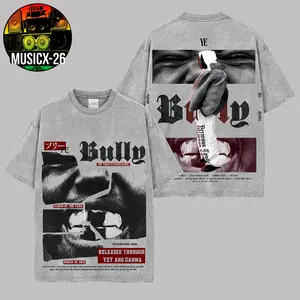 [X-26] Bully - YE Album Graphic 28.3 Premium Acid Washed Cotton T-Shirt For Ye Fans, Ye Stans Hip-Hop Shirt, Gift For Ye Fan Graphic Tee, Bully Album Fan Merch Shirt