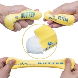 Squish Butter - New Flour Filled NeeDoh Fidget Toy Adults Kids 3+ - Super Soft Memory Foam Feel Stress Relief Sensory Play - Safe Durable Non-Toxic Material