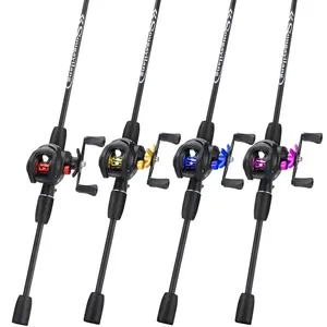Sougayilang 1.8m/6ft Fishing Rod and Fishing Reel Casting Set 5 Color 7.2:1 High Speed Gear Ratio Baitcasting Reel FishingCombo with Fishing Lures and Line Fishing Tackle Full Set Equipment OutdoorSports bri olsen chatterbait