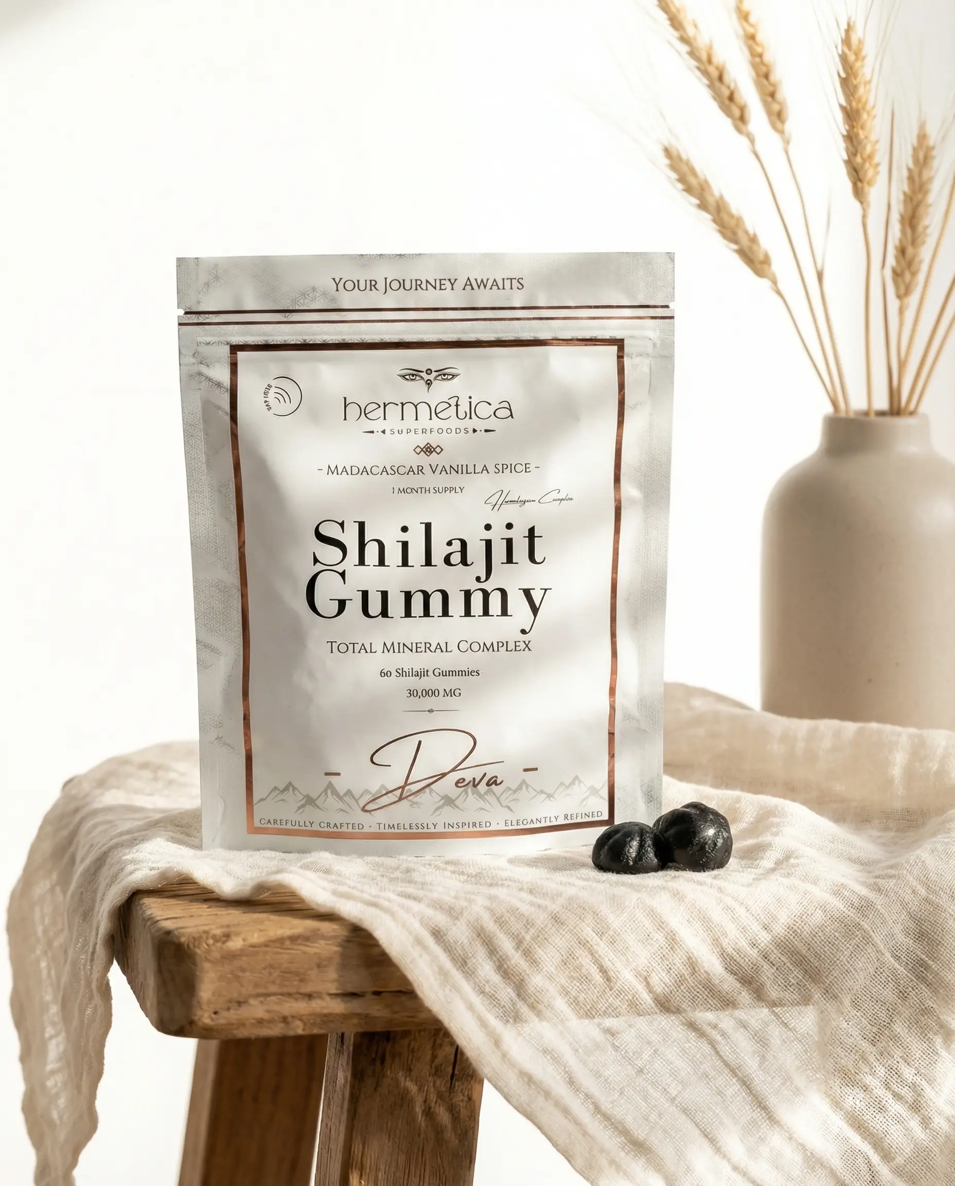 Deva Shilajit Gummy Ayurvedic Supplement Daily Dietary Supplement
