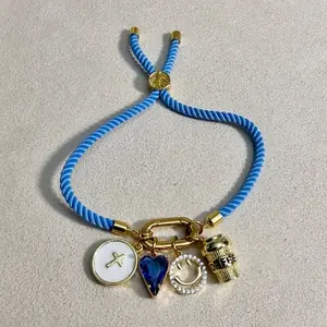 Custom Rope Bangle - Adjustable Charm Bracelet- Pick Your Bangle + Charms - Thin & Subtle or Thick & Statement Styles - Everyday Jewelry - Build Your Own LIVE!