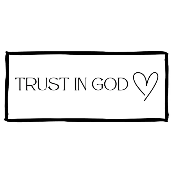 Inspirational Kiss-Cut Stickers - Trust in God, Faith Stickers, Motivational Decals, Laptop Decor, Gift for Believers