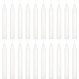 20 pcs Unscented White Exquisite Mini Taper Candle, 4 Inch Tall x 1/2 Inch Diameter, Supreme Chimes, Enchantment, Rituals, Casting Spells, Witchcraft, Wiccan, Metaphysical