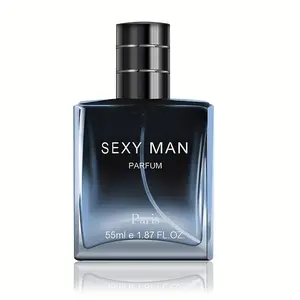 55ML Men's Perfume Regular Edition Cologne, High Quality Fragrance, Citrus and Fruit Scent, Long-Lasting Woody Fragrance, Blue Glass Bottle, Perfect Gift for Parties