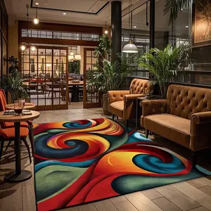 Abstract Art Pattern Floor Mat, Colorful Graffiti Art Area Rug, Decorative Carpet for Home Living Room Bedroom Coffee Shop, Modern Abstract Rug, Abstract Area Rugs
