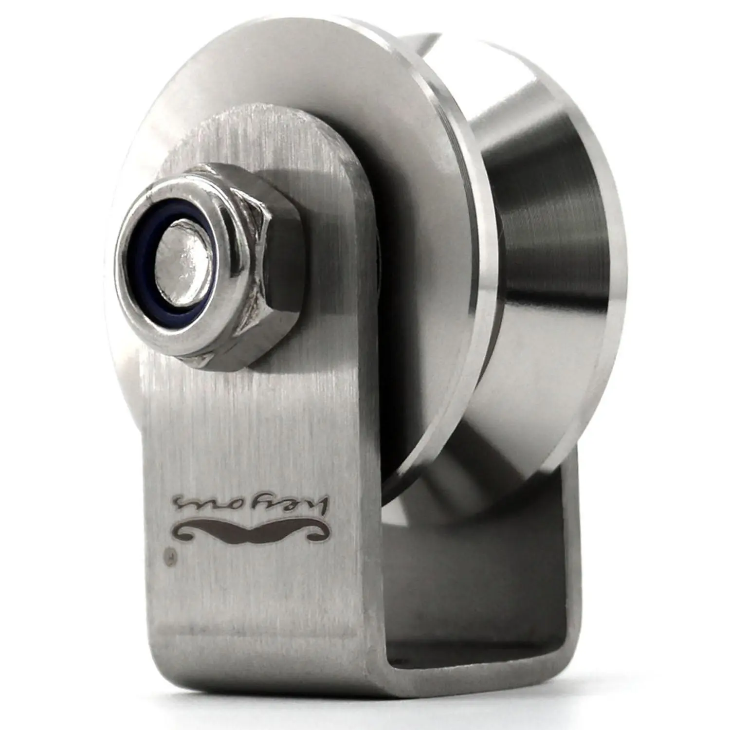 V Groove Wheel 304 Stainless Steel Groove Wheel, Heavy Duty Track Wheel, Rigid Caster Sliding Gate Roller Wheel ,Double Bearing for Swing Sliding, GateCable Pulley Wheel