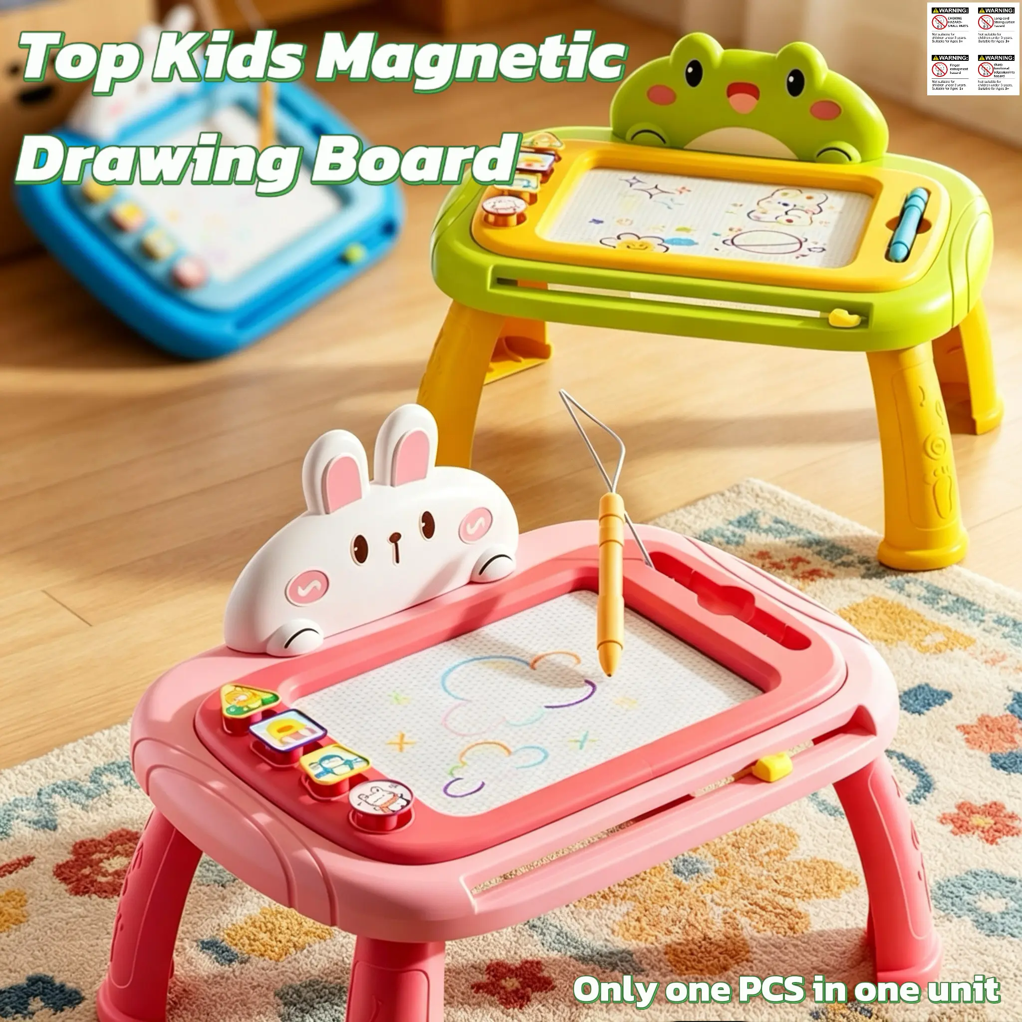 Magnetic Drawing Board for Kids Aged 3+, Unisex Stem Toy, Drawing Tools, Graph Recognition Magnetic Art Board, Doodle Board Pad Learning and Educational Toys for 3-6 Year Old Kids Birthday Gift, Boys and Girls Toy Set