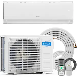 [Professional Installation Required][Ships in 2 Boxes] ROVSUN 17000 BTU Mini Split Air Conditioner & Heater, 17 SEER2 230V Inverter Ductless Wall AC Unit for Rooms up to 1000 Sq. Ft with Pre-Charged Condenser, Heat Pump & Installation Kit