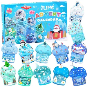 Advent Calendars 2025, Blue Slime Kit, Butter Slimes Cloud Slimes Fluffy DIY Kit for Girls and Boys, Slime Party Favors Goodie Bag Stuffers, 4 5 6 7 8 9 10 Year Old Girl Birthday Gift Cute Stuff