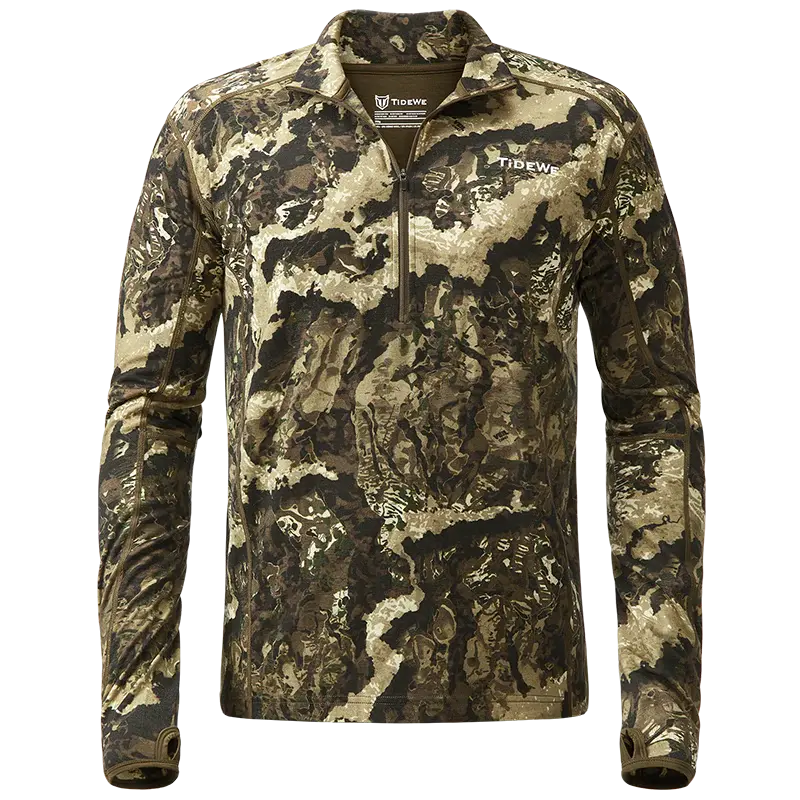 TideWe Merino Wool 200 Hunting Base Layer for Men – Warm, Breathable Long Sleeve Shirt for Cold Weather