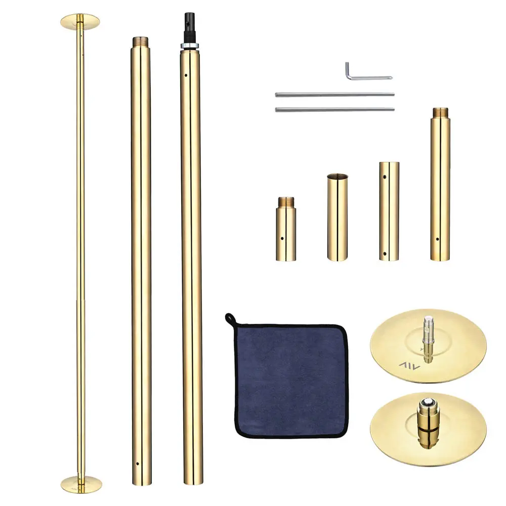 Golden Portable Spinning Dance Pole D45mm