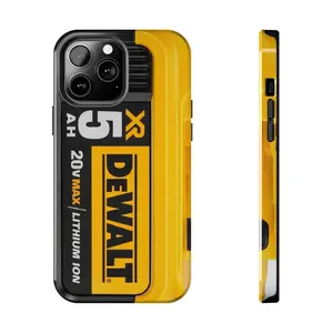 DeWalt XR 20V Max Battery Edition Phone Case Compatible with iPhone 17 16 15 14 13 12 11 8 SE XR X XS Max Pro Plus