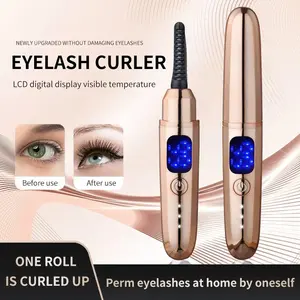 USB Rechargeable Eyelash Curler, Fast Preheat, Long-Lasting Curl, Perfect Lash Curler, Ultra Portable Makeup Tool, Essential for Women and Girls