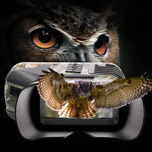 WOSPORTS 4K Night Vision Binoculars | 1315FT Range, 10X Optical Zoom, Rechargeable with 3'' Screen & 32GB Card