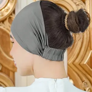 Women's Adjustable Elastic Hairband Headbands - Lightweight, Snug Solid-Color Pleated Athletic Headbands, Versatile Stylish Hair Accessory for Sports, Family Gatherings