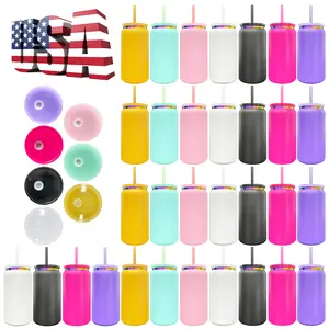 25 Pack YIPAI USA Warehouse 16oz Rainbow Plated Vacuum Insulated Stainless Steel Can for Laser Engravig Double Wall Water Bottles for DIY UV DTF Wraps Drinkware Flasks Bottled Tumbler Mug Portable
