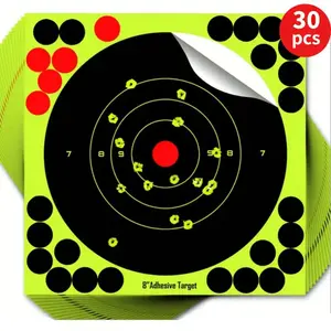 8x8 Inch Shooting Target Paper, Fluorescent Splash Target Paper, Self Adhesive Target Paper, Hunting Training Practice Tool, Outdoor Sports Equipment