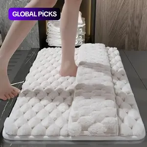 Bathroom Drying Doormat, 1 Count Memory Foam Bathroom Rug, Soft Highly Absorbent Mat, Absorbent Floor Mat, Water Absorbent Mat, Shower Doorway Foot Wipe Mat, Quick Drying and Non-slip Bath Mat #GLOBAL PICKS