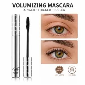 Black Mascara (1 pc Single Item), Volumizing Lengthening Lightweight No-Clump Cosmetic Makeup for Daily Full Separated Lashes