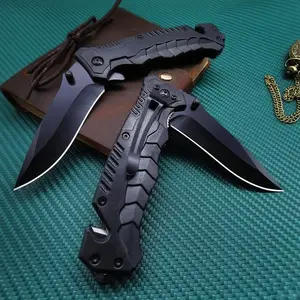 Pocket Folding Knife with Serrated Clip Blade, Stainless Steel, Men's Gift, Pocket Knife for Outdoor Tactical Survival and EDC, Survival Knife Liner-Lock Belt Clip, Hunting, Camping, Outdoor, Unique Gifts for Friends