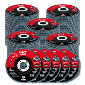 60 Pack Flap Discs 40 Grit, 4 1/2" x 7/8" for Angle Grinder,Type 29 Zirconia Grinding Wheel for Metal,Wood,Stainless Steel, Sheet Metal
