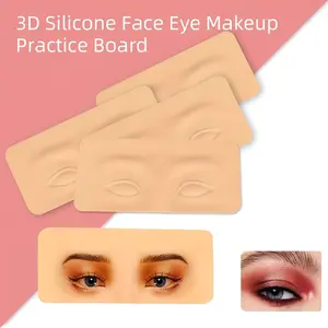 5pcs Silicone Practice Skin for Tattooing, Designed for Eyebrow And Eyeliner Models, Suitable for Both Beginners And Experienced Artists in Permanent Makeup And Microblading