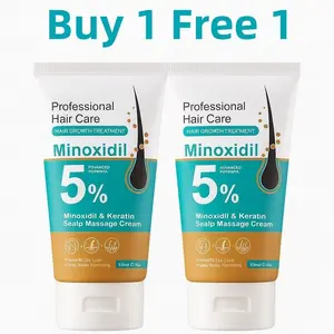 5% Minoxidil & Keratin Scalp Massage Cream Hair Growth Treatment for Men & Women Nano Foam Essence Easy Absorb Scalp Refreshing Haircare